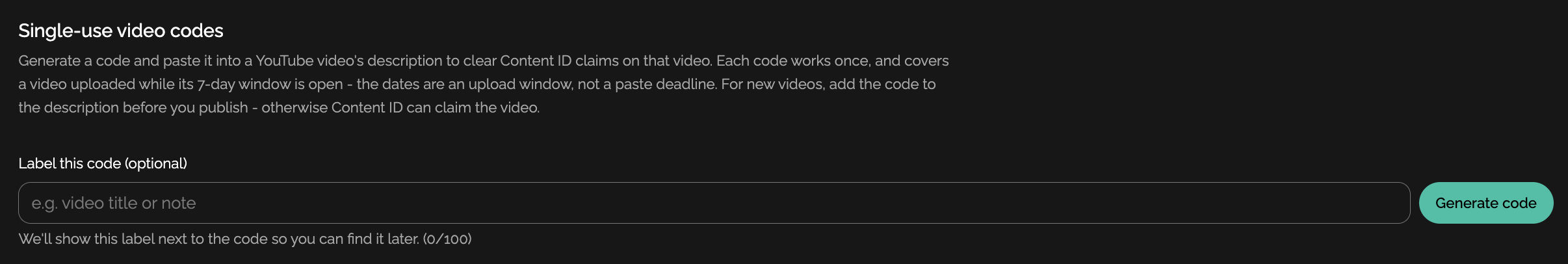 Melodie - Single-use Video Codes