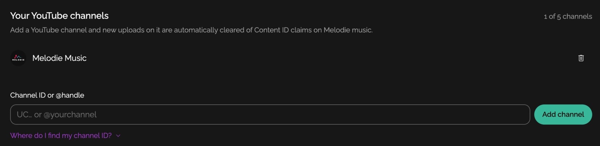 Melodie - Your YouTube Channels