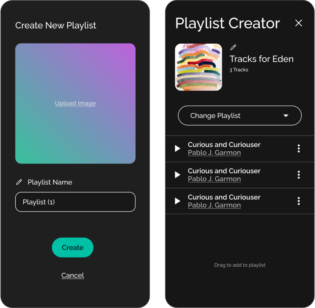 Melodie Playlist Creator - Drag and Drop Tracks