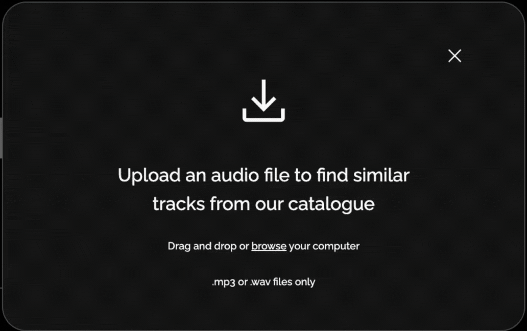 Melodie upload reference MP3 or WAV file Melodie upload reference MP3 or WAV file